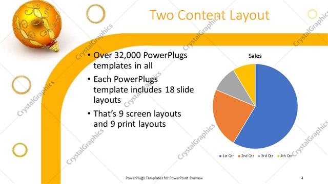 Two Content presentation slide layout