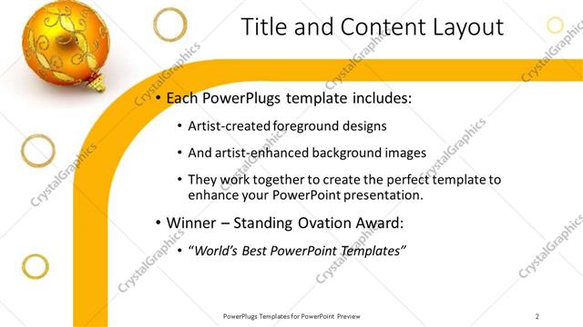 Title and Content presentation slide layout