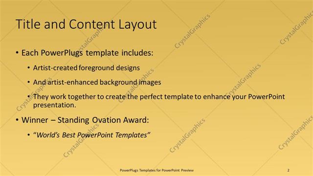 Title and Content presentation slide layout