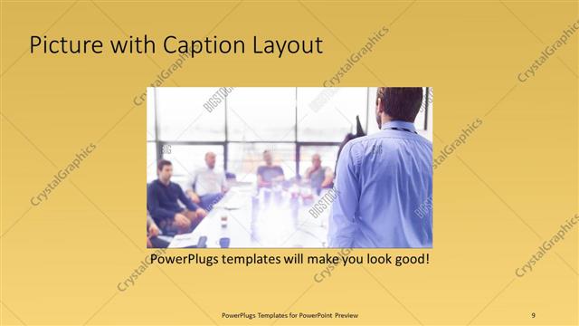 Picture with Caption presentation slide layout