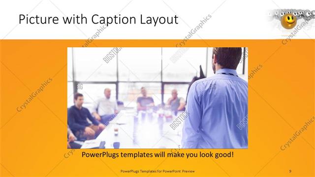 Picture with Caption presentation slide layout