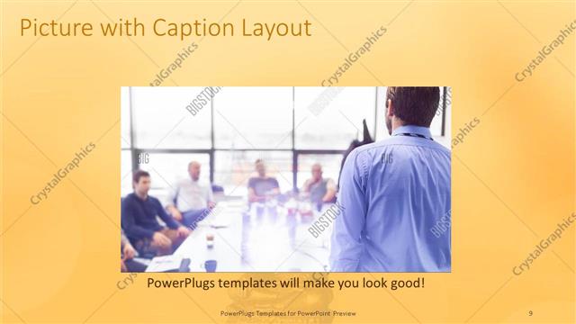 Picture with Caption presentation slide layout