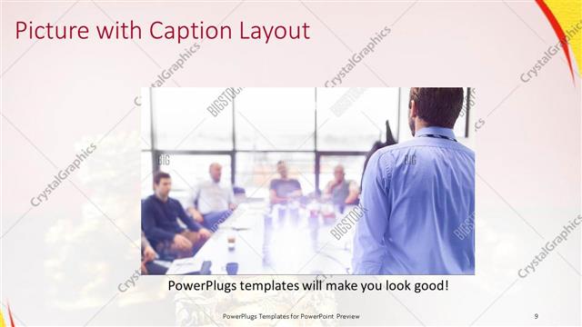 Picture with Caption presentation slide layout