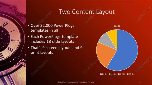 Two Content presentation slide layout