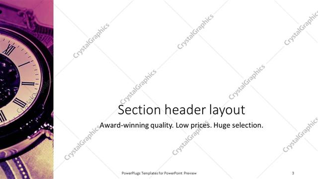 Section Header presentation slide layout