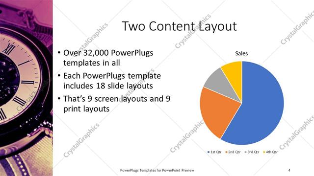 Two Content presentation slide layout