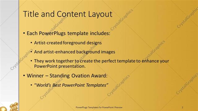 Title and Content presentation slide layout
