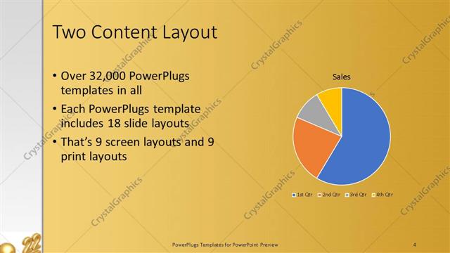 Two Content presentation slide layout