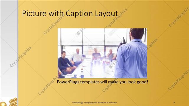 Picture with Caption presentation slide layout