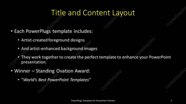 Title and Content presentation slide layout