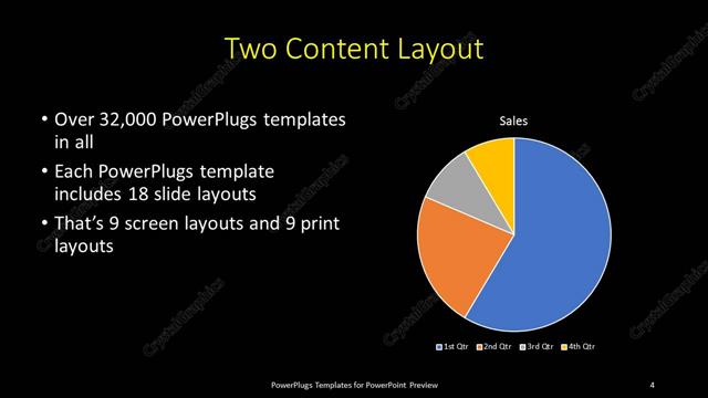 Two Content presentation slide layout