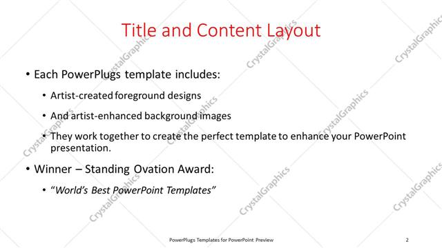 Title and Content presentation slide layout