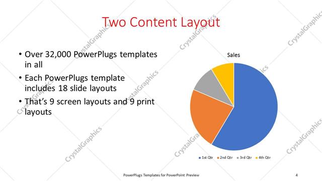 Two Content presentation slide layout