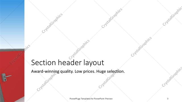 Section Header presentation slide layout