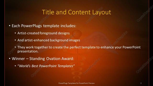 Title and Content presentation slide layout