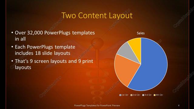 Two Content presentation slide layout
