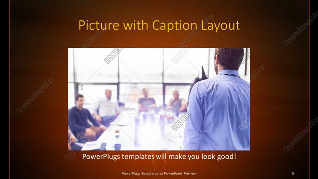 Picture with Caption presentation slide layout