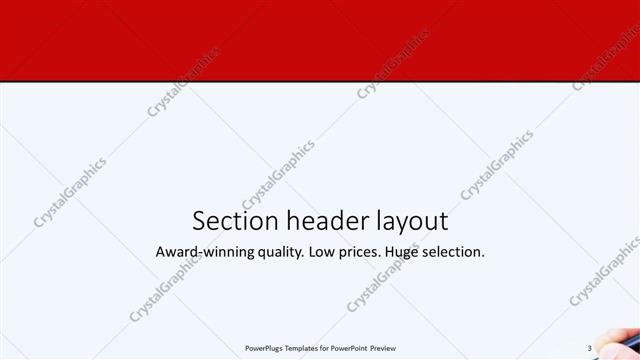 Section Header presentation slide layout