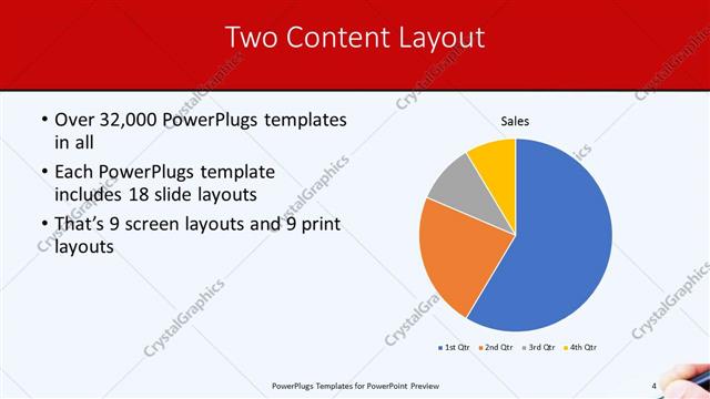 Two Content presentation slide layout