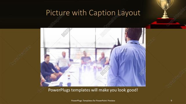 Picture with Caption presentation slide layout