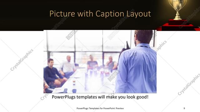 Picture with Caption presentation slide layout