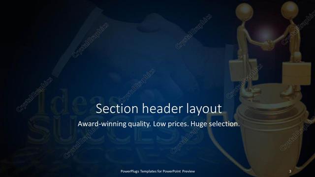 Section Header presentation slide layout