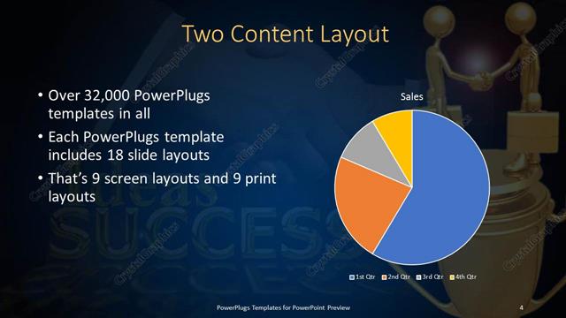 Two Content presentation slide layout