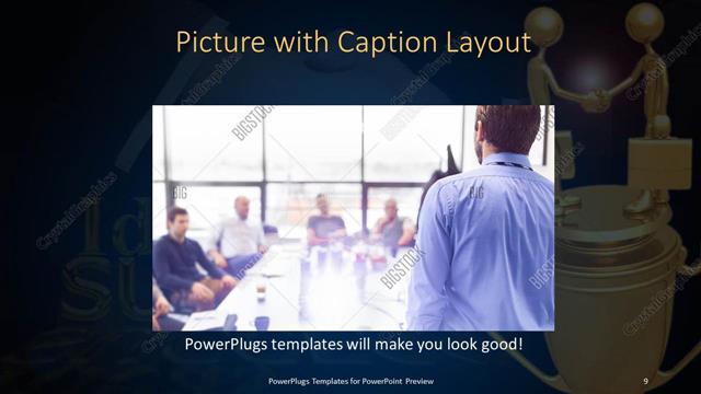 Picture with Caption presentation slide layout