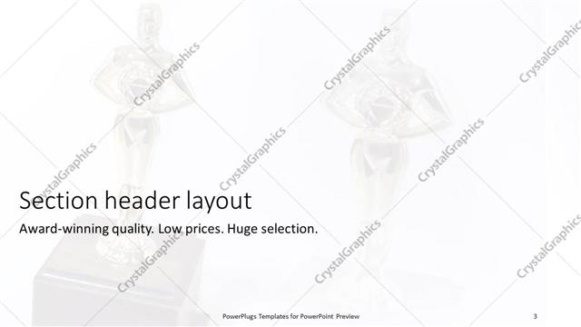 Section Header presentation slide layout