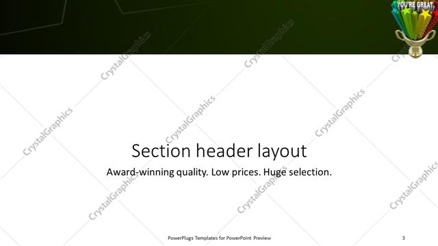 Section Header presentation slide layout