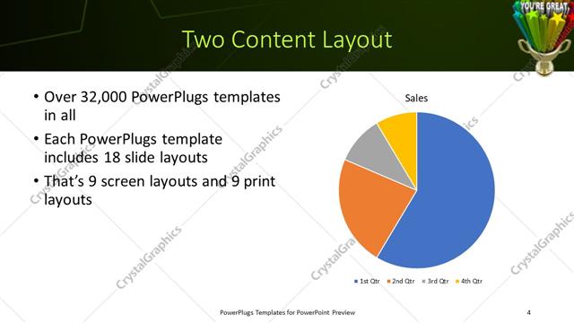 Two Content presentation slide layout