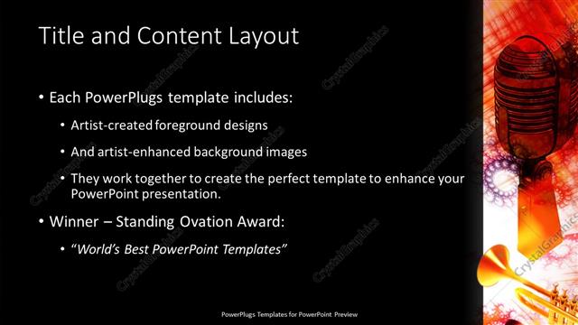 Title and Content presentation slide layout
