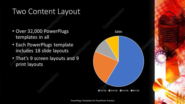 Two Content presentation slide layout