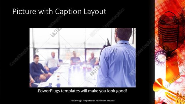Picture with Caption presentation slide layout