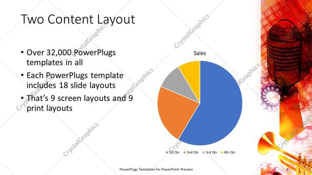 Two Content presentation slide layout