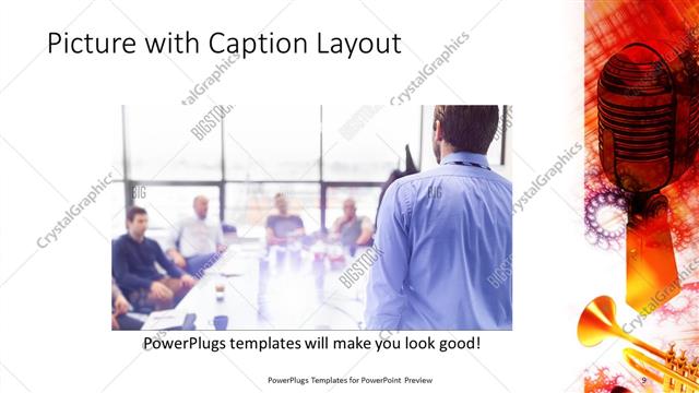 Picture with Caption presentation slide layout