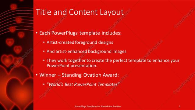Title and Content presentation slide layout