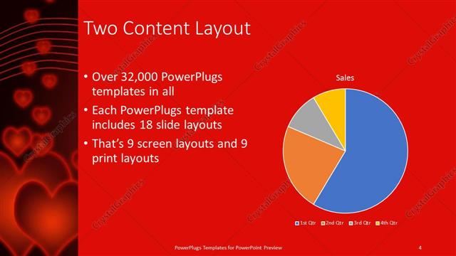 Two Content presentation slide layout