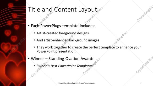 Title and Content presentation slide layout