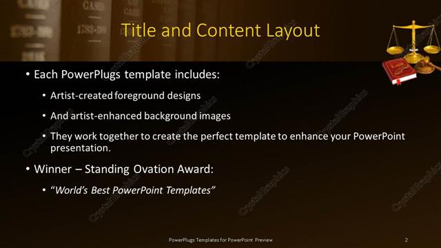 Title and Content presentation slide layout