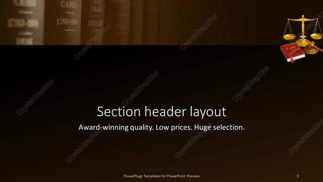 Section Header presentation slide layout