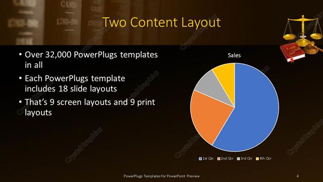 Two Content presentation slide layout