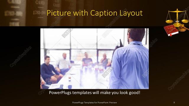 Picture with Caption presentation slide layout