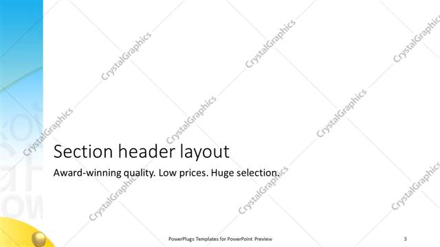 Section Header presentation slide layout