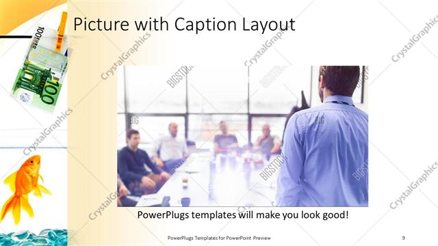 Picture with Caption presentation slide layout