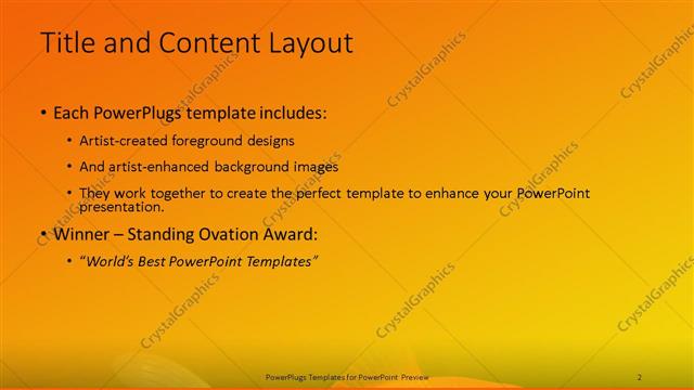 Title and Content presentation slide layout