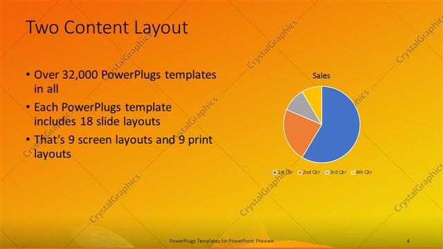 Two Content presentation slide layout
