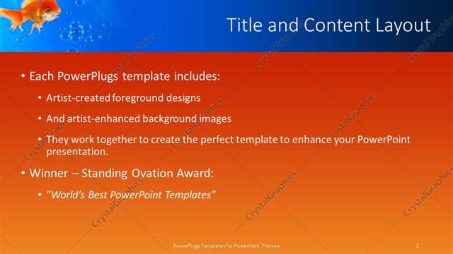 Title and Content presentation slide layout