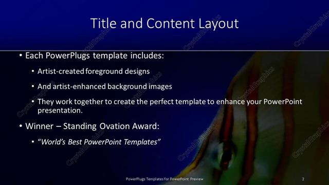 Title and Content presentation slide layout
