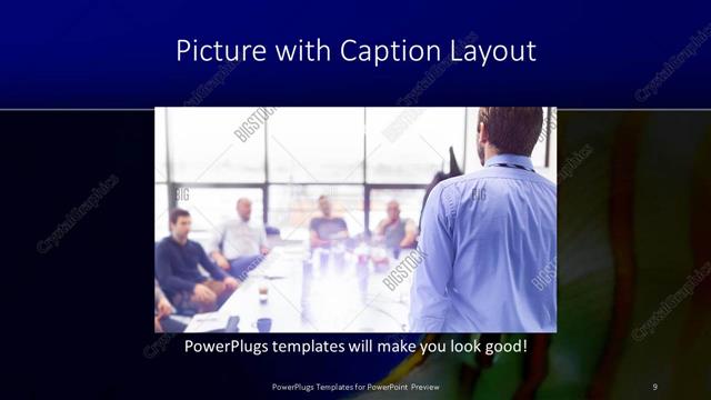Picture with Caption presentation slide layout